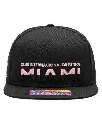 Fan Ink Men's And Women's Black Inter Miami Cf Loyalty Snapback Hat