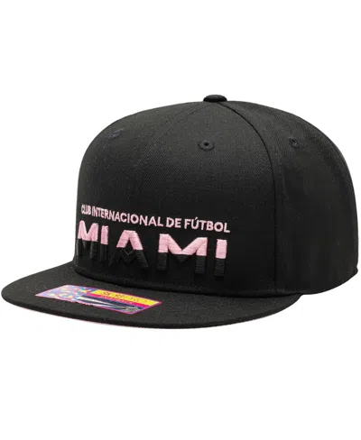 Fan Ink Men's And Women's Black Inter Miami Cf Loyalty Snapback Hat