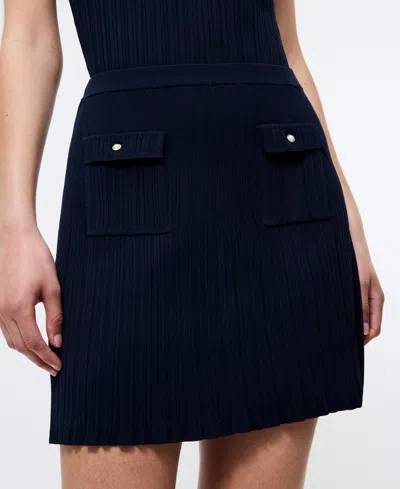 French Connection Women's Crinkle-knit Two-pocket Mini Skirt