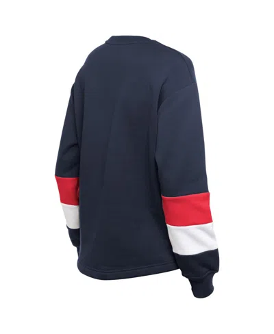 New Era Women's Navy Atlanta Braves Game Day Color Pullover Sweatshirt