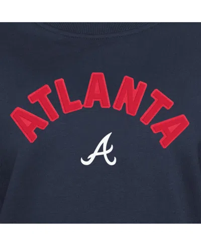 New Era Women's Navy Atlanta Braves Game Day Color Pullover Sweatshirt