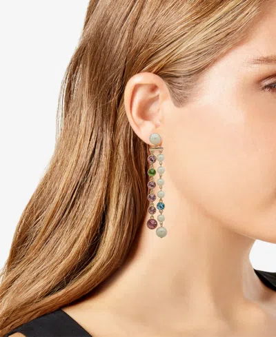 Emily In Paris Gold-tone Multi-stone Linear Earrings