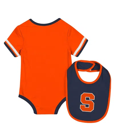 Colosseum Baby Boys And Girls Orange Syracuse Orange Bodysuit With Bib Set In Orange