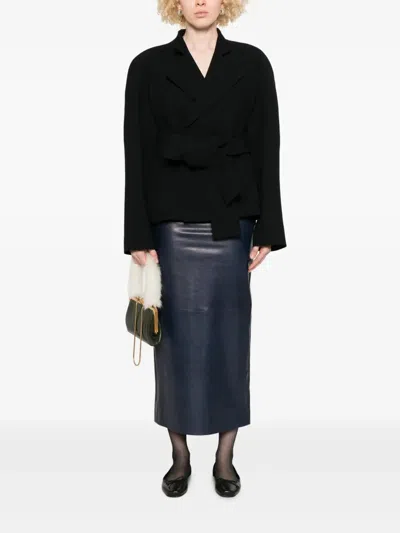 Khaite Edith Long-sleeved Belted Jacket