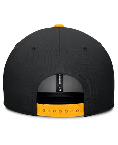 Nike Men's Black/cream Iowa Hawkeyes Pro Legacy Script Snapback Hat