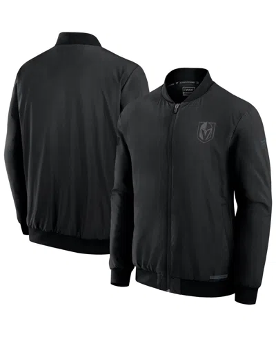 Fanatics Men's Black Philadelphia Flyers Authentic Pro Road Full-zip Bomber Jacket