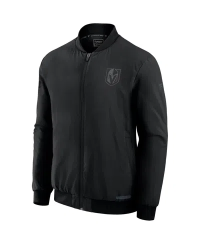 Fanatics Men's Black Philadelphia Flyers Authentic Pro Road Full-zip Bomber Jacket