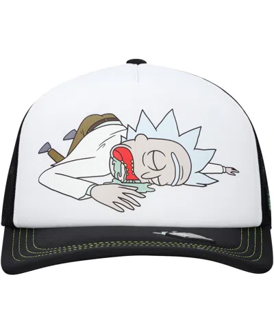 Lids Men's And Women's White/black Rick And Morty Graphic Foam Trucker Adjustable Hat