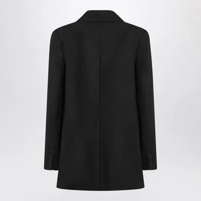 Loewe Black Jacket With Anagram Pebble Button In Black