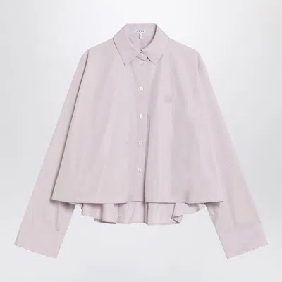Loewe Anagram Trapeze Cropped Shirt In Purple
