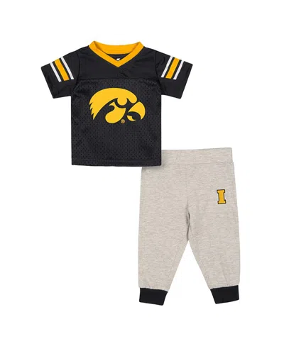 Colosseum Baby Boys And Girls 2-piece Iowa Hawkeyes Field Time Football Jersey And Pants Set In Black