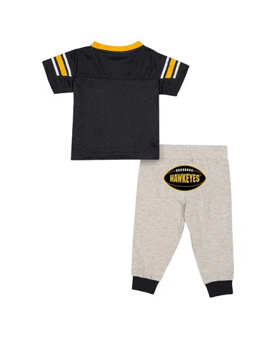 Colosseum Baby Boys And Girls 2-piece Iowa Hawkeyes Field Time Football Jersey And Pants Set In Black
