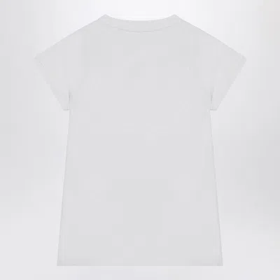 Loewe White Cotton-blend T-shirt With Anagram Logo Women In White