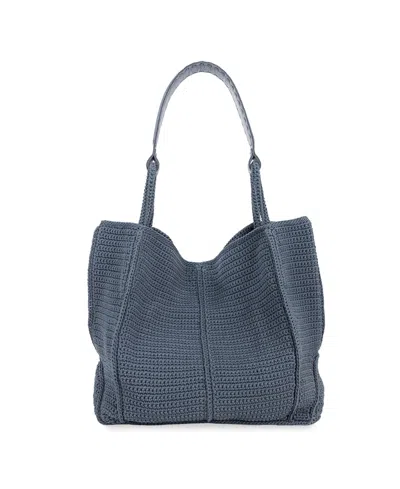 The Sak Los Feliz Crochet Tote In Blue