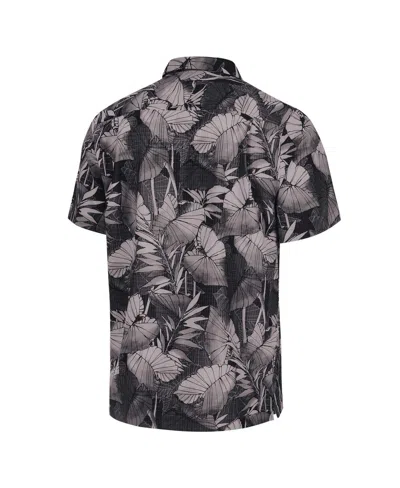 Tommy Bahama Black Ohio State Buckeyes Coast Nuevo Fronds Button-up Shirt In Black