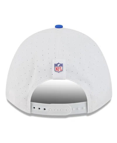 New Era Men's White/royal Los Angeles Rams 2025 Nfl Training Camp A-frame 9forty Adjustable Hat