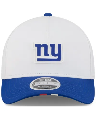 New Era Big Boys And Girls White/royal New York Giants 2025 Nfl Training Camp A-frame 9forty Adjustable Hat In White