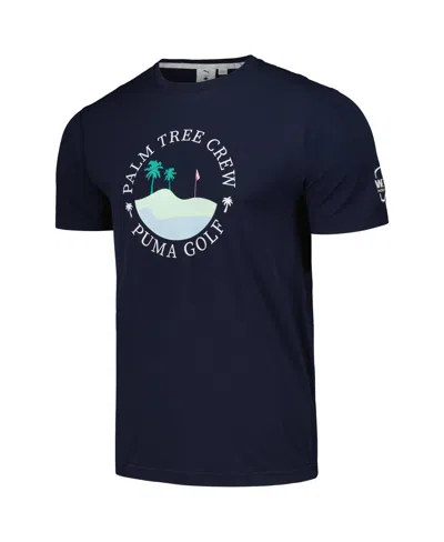 Puma Men's X Ptc Navy Wm Phoenix Open Island Cloudspun T-shirt In Blue