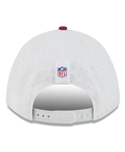 New Era Men's White/burgundy Washington Commanders 2025 Nfl Training Camp A-frame 9forty Adjustable Hat