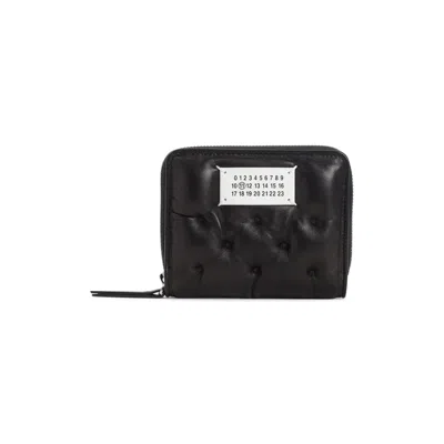 Maison Margiela Glam Slam Quilted Leather Wallet In Black