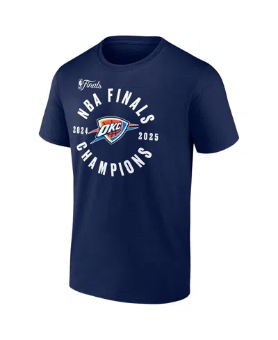 Fanatics Men's Navy Oklahoma City Thunder 2025 Nba Finals Champions Offensive Rebound T-shirt In Blue