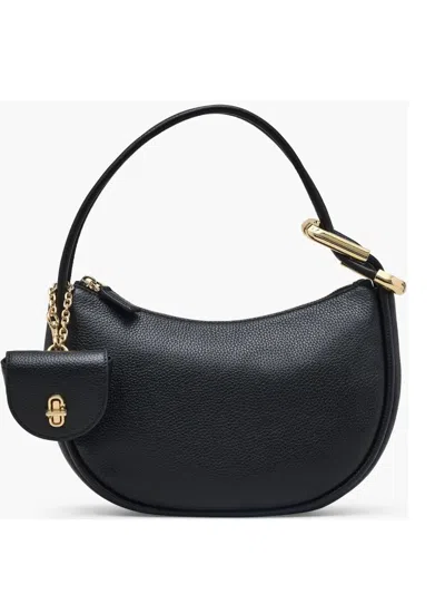 Marc Jacobs The Crescent Leather Shoulder Bag In Black