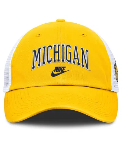 Nike Men's Maize Michigan Wolverines Club Legacy Adjustable Trucker Hat