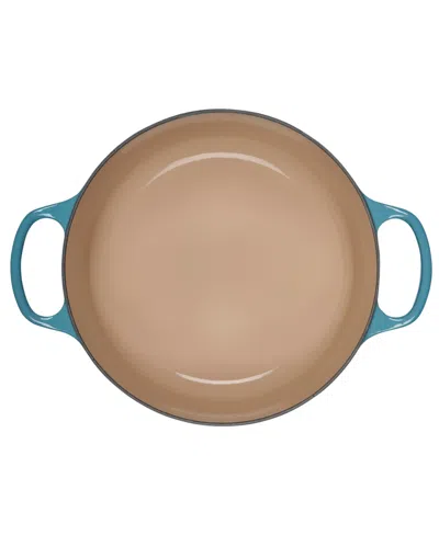 Le Creuset Caribbean Signature Enameled Cast Iron 5.5 Qt. Round Dutch Oven In Blue