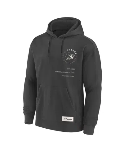 Fanatics Men's Charcoal Vegas Golden Knights Future Ground Info Pullover Hoodie In Gray