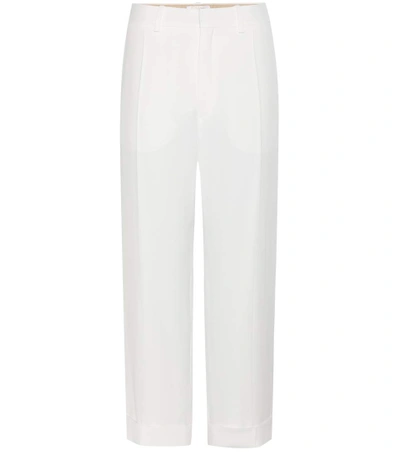 Shop Chloé Straight-leg Trousers In White