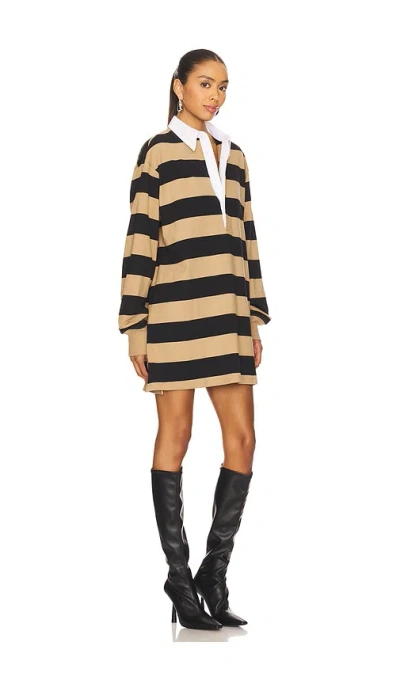 Good American Jersey Polo Long-sleeve Mini Dress