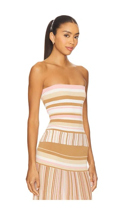Faithfull The Brand Citara Strapless Top In Neutral