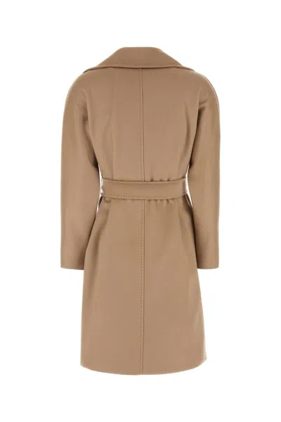 Max Mara Studio Camel Wool Dravenna Coat