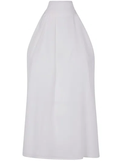 Max Mara Studio Sleeves Less Ribbon Silky "jumbo" Top