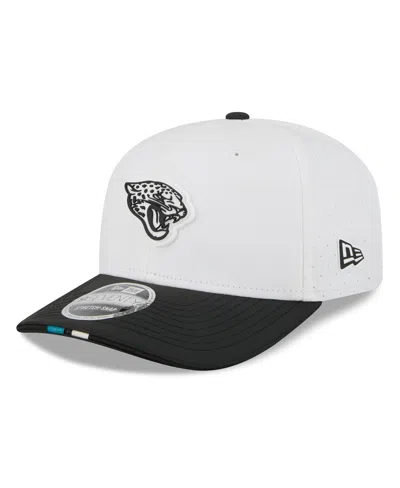 New Era Men's White/black Jacksonville Jaguars 2025 Nfl Training Camp 9seventy Adjustable Hat