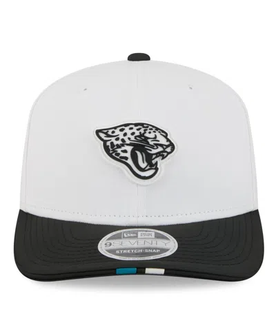 New Era Men's White/black Jacksonville Jaguars 2025 Nfl Training Camp 9seventy Adjustable Hat