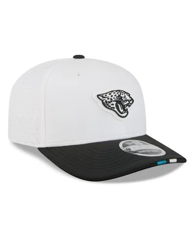 New Era Men's White/black Jacksonville Jaguars 2025 Nfl Training Camp 9seventy Adjustable Hat