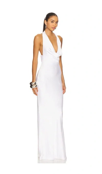 Norma Kamali Halter Drape Bias Gown