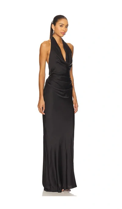 Nookie Penelope Drape Gown In Black