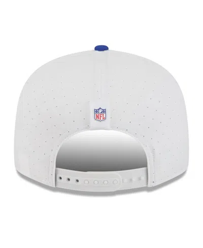 New Era Men's White/royal New York Giants 2025 Nfl Training Camp Split Panel 9fifty Snapback Hat