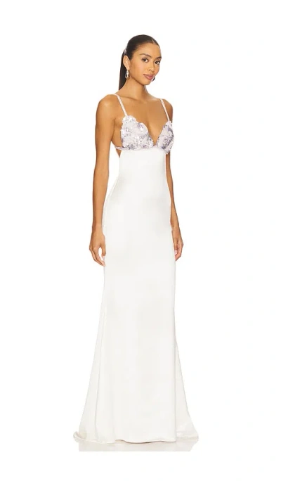 Retroféte Oline Embroidered Dress In White