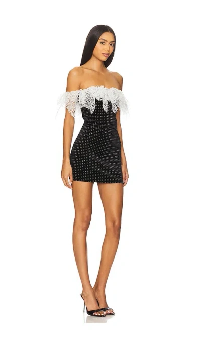 Prabal Gurung Off-shoulder Lace Trim Mini Dress