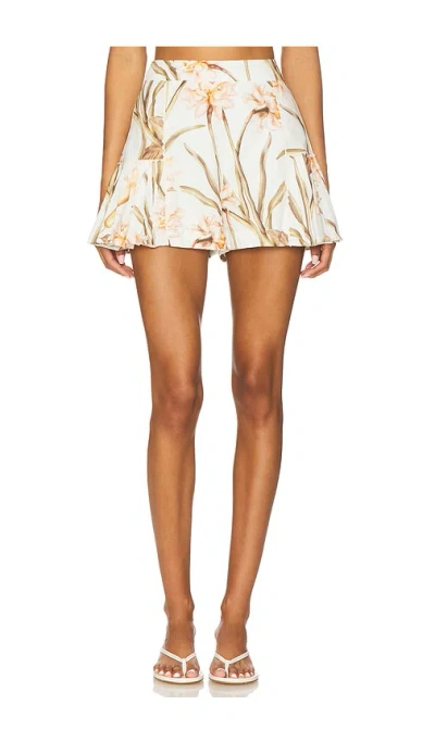 Patbo Botanic Retro Short In White