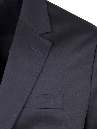 Michael Kors Tech Blazer Buttoned Cuffs In Blue