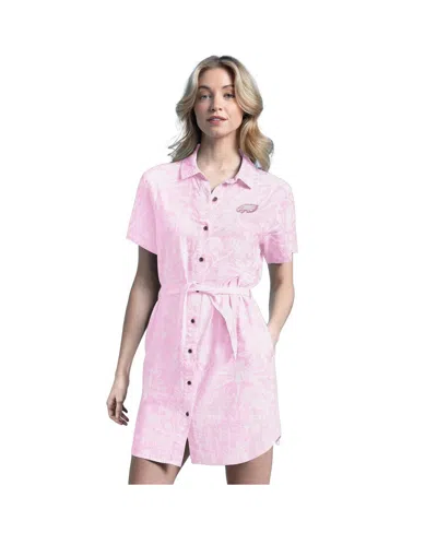 Margaritaville Women's Pink Philadelphia Eagles Palm Linen Dress