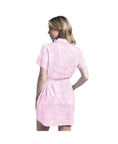 Margaritaville Women's Pink Philadelphia Eagles Palm Linen Dress