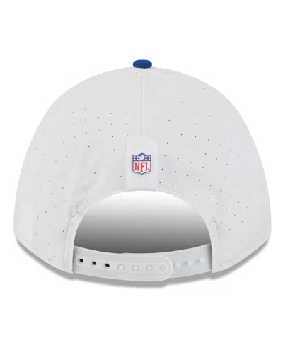 New Era Men's White/royal New York Giants 2025 Nfl Training Camp A-frame 9forty Adjustable Hat