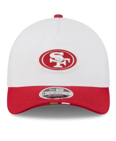 New Era Men's White/scarlet San Francisco 49ers 2025 Nfl Training Camp A-frame 9forty Adjustable Hat