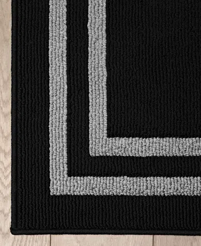 Jean Pierre New York Double Line Border Tufted Runner Rug, 30" X 120"