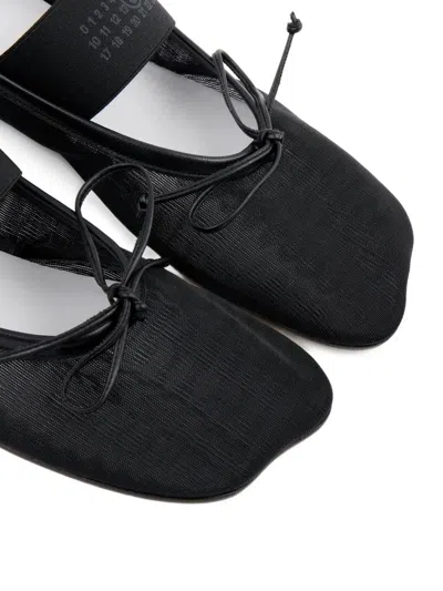 Mm6 Maison Margiela Mm6 By Maison Margiela Anatomic Numeric Ballerinas In Black